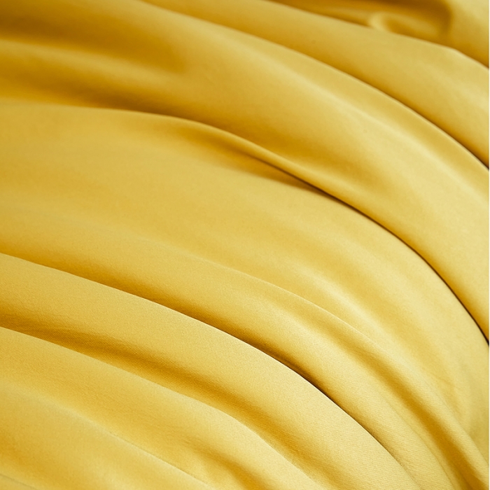 91家纺网 家纺一手货源 找家纺 啊雅 2025新款水洗冰丝夏被四件套 艳黄色