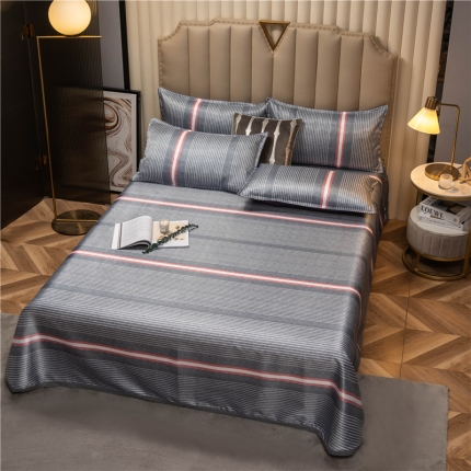 91家纺网 家纺一手货源 找家纺 2025新款水洗凉感冰丝席凉席三件套