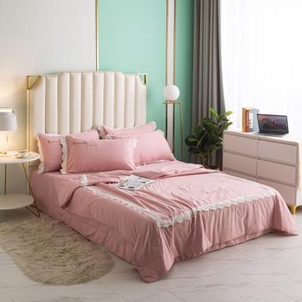 91家纺网 家纺一手货源 找家纺 （总）安妮家居  2021新款法式仙女风水洗刺绣夏被四件套