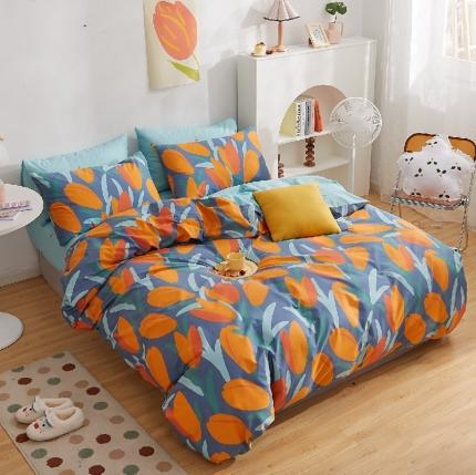 91家纺网 家纺一手货源 找家纺 （总）希文 21新款全棉13372印花四件套塞纳庄园系列