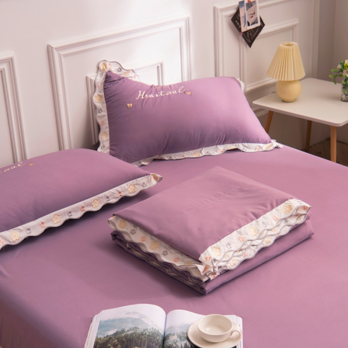 91家纺网 家纺一手货源 找家纺 （总）安妮家居 2021新款泫雅风水洗刺绣夏被四件套