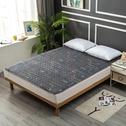 学生宿舍床垫夏季夹棉软垫水洗保护垫0.9m防尘酒店隔脏薄垫 时空线条