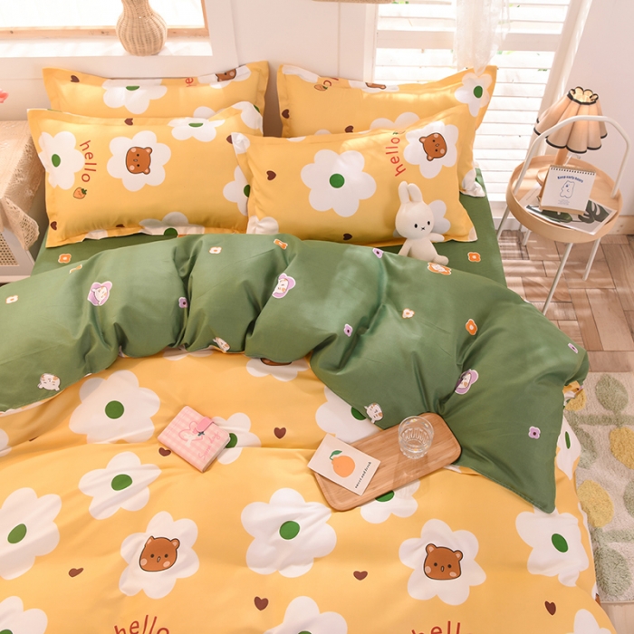 91家纺网 家纺一手货源 找家纺 （总）菲度 2021新款芦荟棉四件套新花型