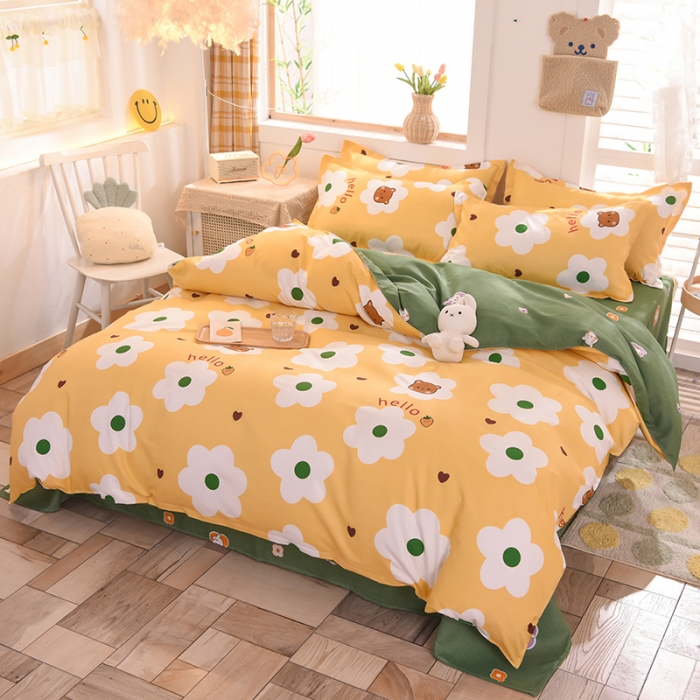 91家纺网 家纺一手货源 找家纺 （总）菲度 2021新款芦荟棉四件套新花型