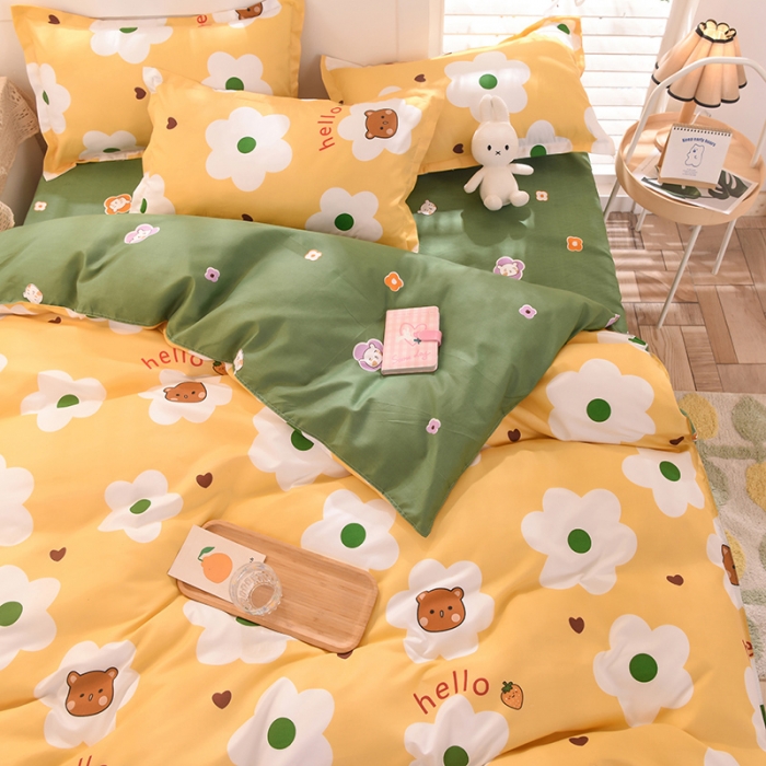 91家纺网 家纺一手货源 找家纺 （总）菲度 2021新款芦荟棉四件套新花型