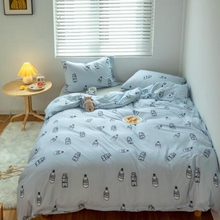 91家纺网 家纺一手货源 找家纺 （总）简煦 天竺棉全棉四件套活性印花针织棉四件套直播爆款