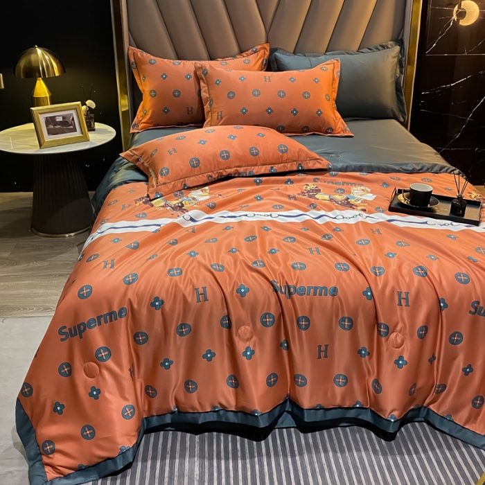 91家纺网 家纺一手货源 找家纺 2021新品水洗天丝夏被四件套三件套空调被水洗真丝冰丝夏凉被