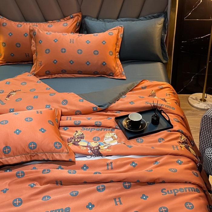 91家纺网 家纺一手货源 找家纺 2021新品水洗天丝夏被四件套三件套空调被水洗真丝冰丝夏凉被