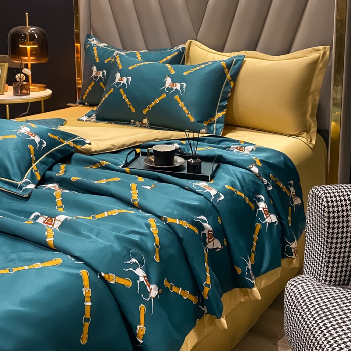 91家纺网 家纺一手货源 找家纺 2021新品水洗天丝夏被四件套三件套空调被水洗真丝冰丝夏凉被