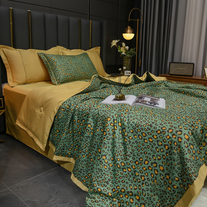 91家纺网 家纺一手货源 找家纺 2021新品水洗天丝夏被四件套三件套空调被水洗真丝冰丝夏凉被