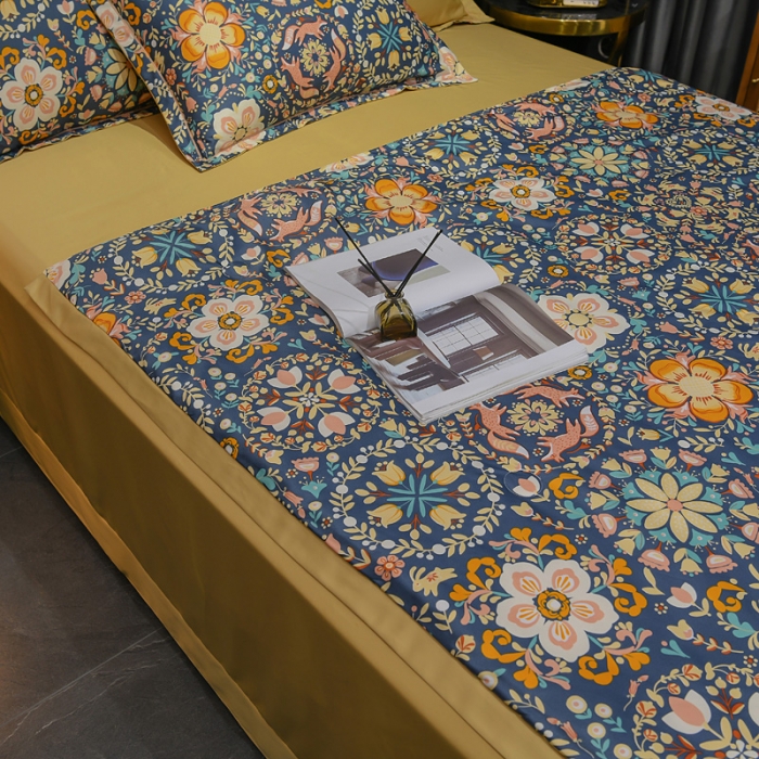 91家纺网 家纺一手货源 找家纺 2021新品水洗天丝夏被四件套三件套空调被水洗真丝冰丝夏凉被