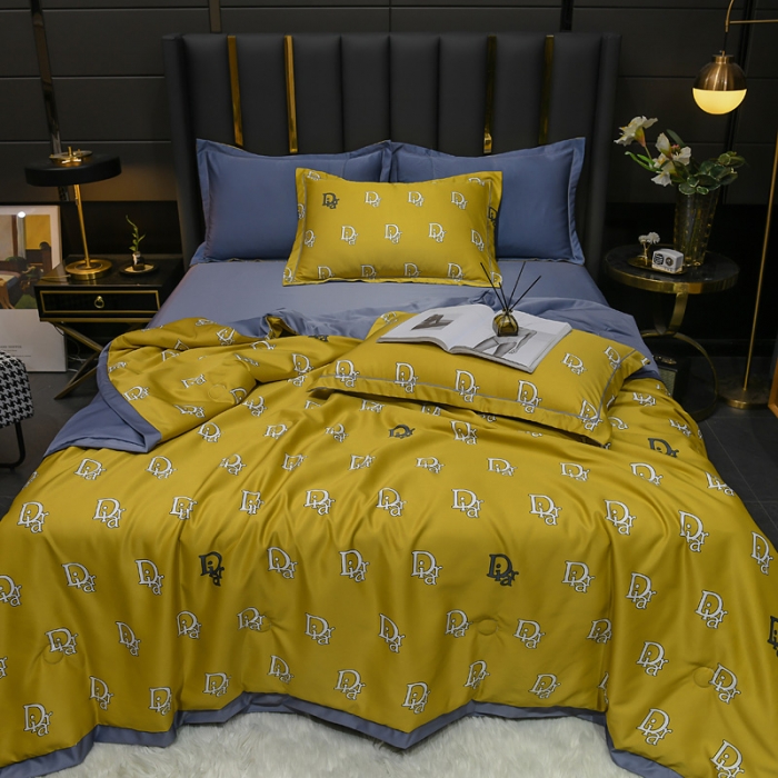 91家纺网 家纺一手货源 找家纺 2021新品水洗天丝夏被四件套三件套空调被水洗真丝冰丝夏凉被