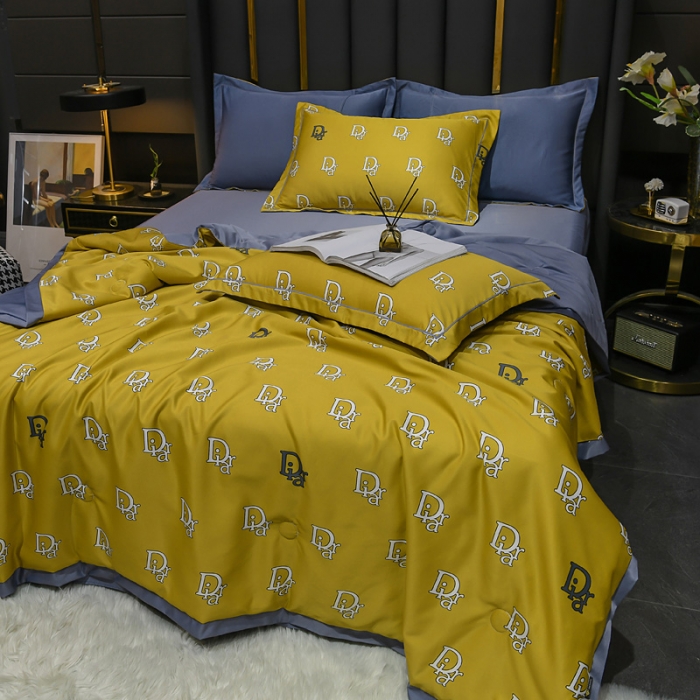 91家纺网 家纺一手货源 找家纺 2021新品水洗天丝夏被四件套三件套空调被水洗真丝冰丝夏凉被