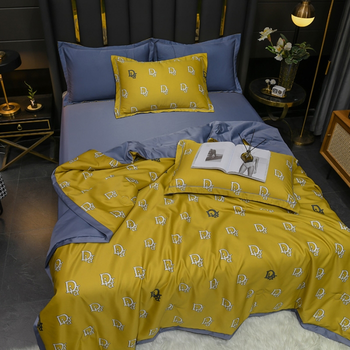 91家纺网 家纺一手货源 找家纺 2021新品水洗天丝夏被四件套三件套空调被水洗真丝冰丝夏凉被