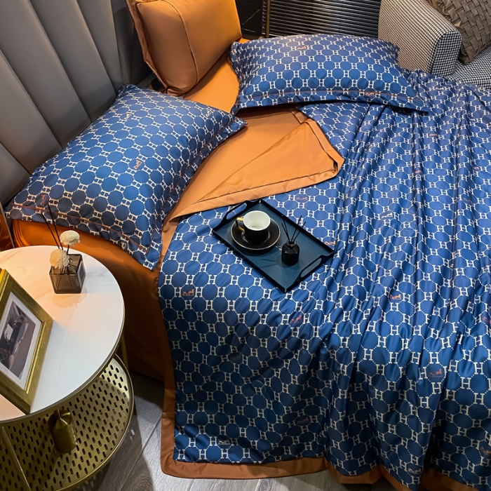 91家纺网 家纺一手货源 找家纺 2021新品水洗天丝夏被四件套三件套空调被水洗真丝冰丝夏凉被