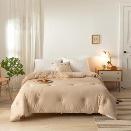 91家纺网 家纺一手货源 找家纺 （总）简煦 2025新款针织棉纤绳边聚能石墨烯抗菌被芯系列