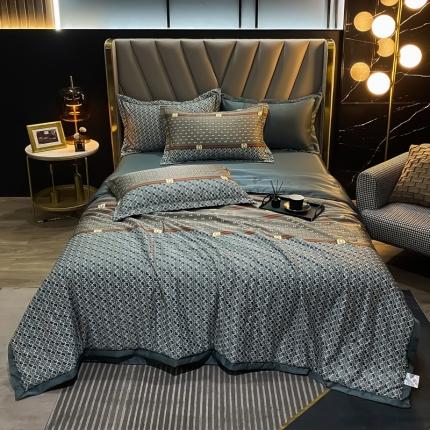 91家纺网 家纺一手货源 找家纺 2021新品水洗天丝夏被四件套三件套空调被水洗真丝冰丝夏凉被