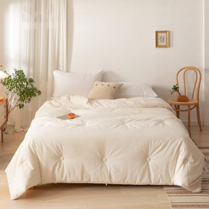 91家纺网 家纺一手货源 找家纺 简煦 2025新款水洗棉10%大豆被系列 水洗棉大豆被-白色