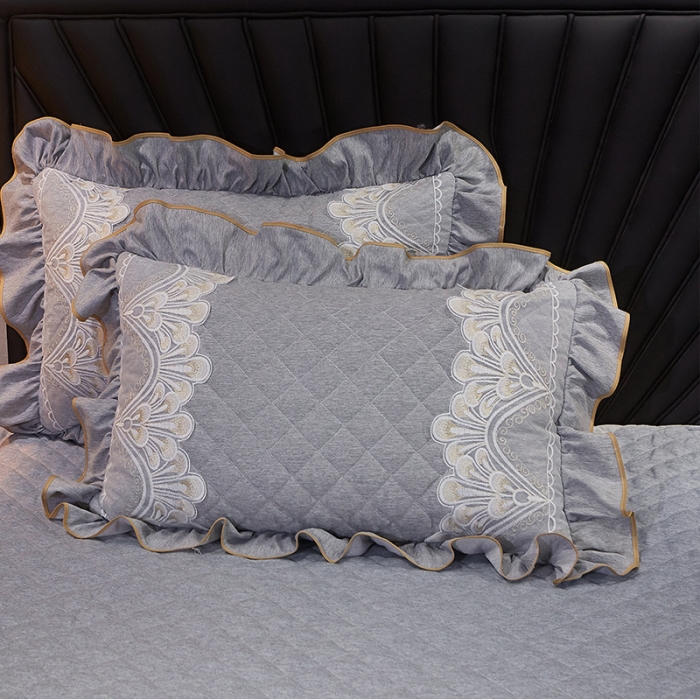 91家纺网 家纺一手货源 找家纺 网红馆 2025新款芭莎风情床裙三件套 烟熏灰