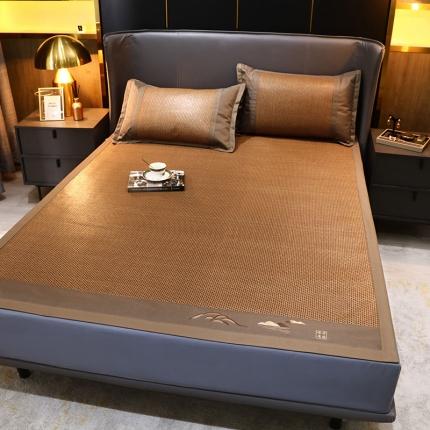 91家纺网 家纺一手货源 找家纺 恋佳2025新款双面藤席三件套-步步高双面藤席