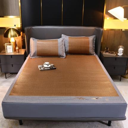 91家纺网 家纺一手货源 找家纺 恋佳2025新款双面藤席三件套-翡翠双面藤席