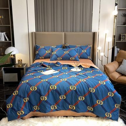 91家纺网 家纺一手货源 找家纺 （总）吾秀 60长绒棉夏被抗菌 60S全棉夏被四件套 空调被