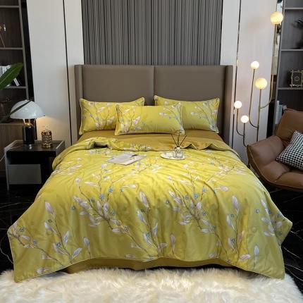 91家纺网 家纺一手货源 找家纺 （总）吾秀 60长绒棉夏被抗菌 60S全棉夏被四件套 空调被