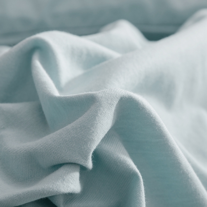 91家纺网 家纺一手货源 找家纺 简煦 2025新款针织印染纯色四件套 印-浅蓝