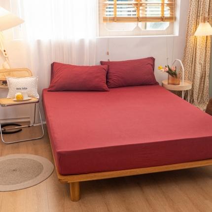 91家纺网 家纺一手货源 找家纺 （总）简煦 2025新款全棉针织棉印染纯色单床笠