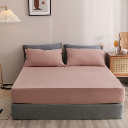 91家纺网 家纺一手货源 找家纺 （总）简煦 2025新款全棉针织棉印染纯色单床笠