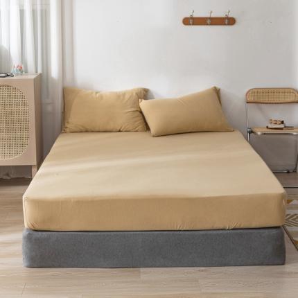 91家纺网 家纺一手货源 找家纺 （总）简煦 2025新款全棉针织棉印染纯色单床笠