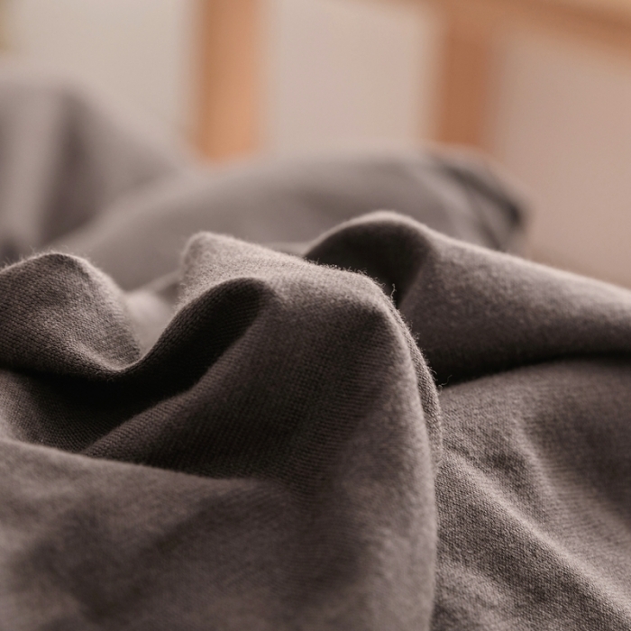 91家纺网 家纺一手货源 找家纺 简煦 2025新款针织印染纯色四件套 印-深咖