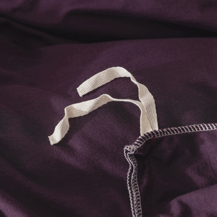 91家纺网 家纺一手货源 找家纺 简煦 2025新款针织印染纯色四件套 印-深紫