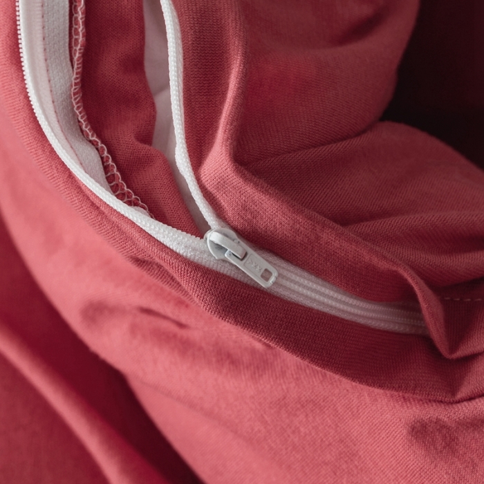 91家纺网 家纺一手货源 找家纺 简煦 2025新款针织印染纯色四件套 印-西瓜红