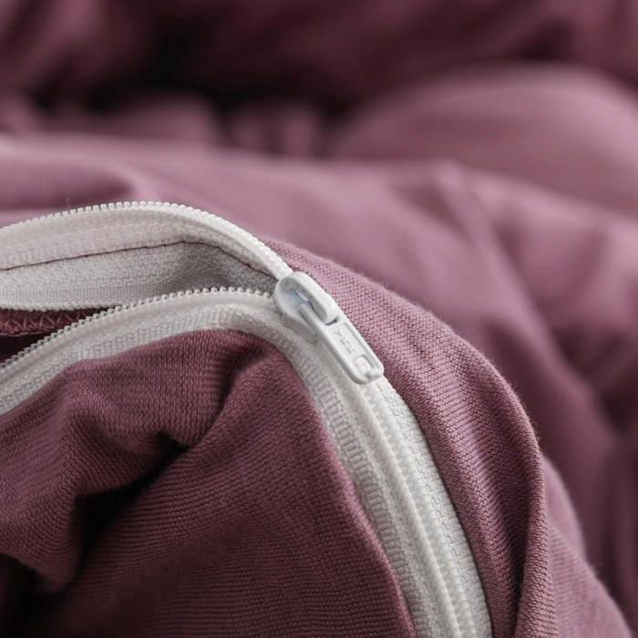 91家纺网 家纺一手货源 找家纺 简煦 2025新款针织印染纯色四件套 印-紫罗兰