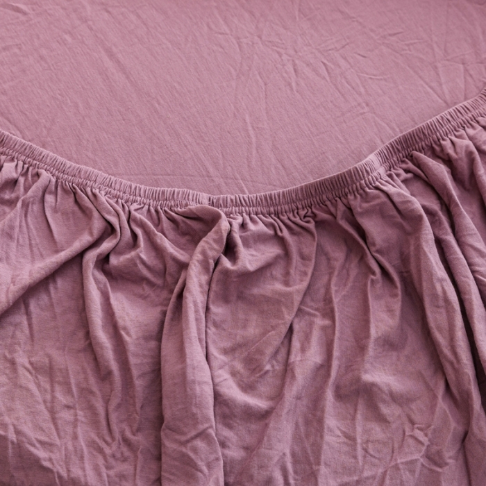 91家纺网 家纺一手货源 找家纺 简煦 2025新款针织印染纯色四件套 印-紫罗兰