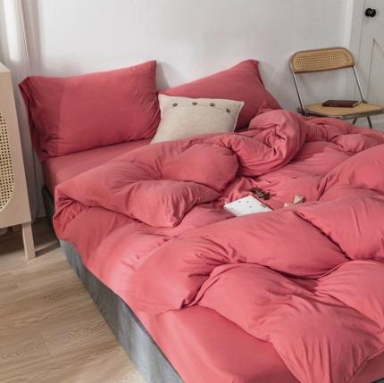 91家纺网 家纺一手货源 找家纺 （总）简煦 2025新款全棉针织印染纯色单床单