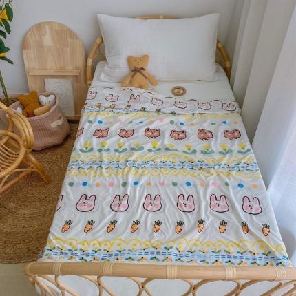 91家纺网 家纺一手货源 找家纺 星期八 2021新款凉感毯 兔宝宝