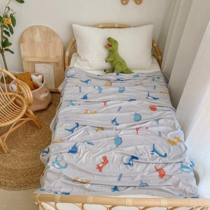 91家纺网 家纺一手货源 找家纺 星期八 2021新款凉感毯 小恐龙