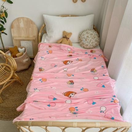 91家纺网 家纺一手货源 找家纺 星期八 2021新款凉感毯 小女孩