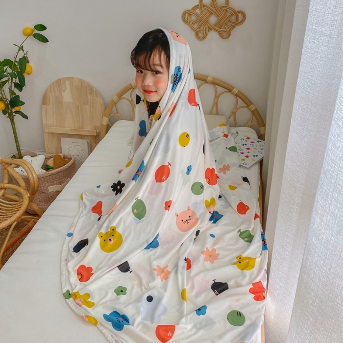 91家纺网 家纺一手货源 找家纺 星期八 2021新款凉感毯 动物花花