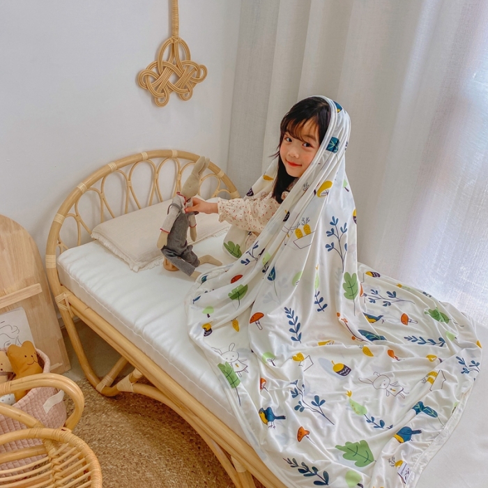 91家纺网 家纺一手货源 找家纺 星期八 2021新款凉感毯 森林