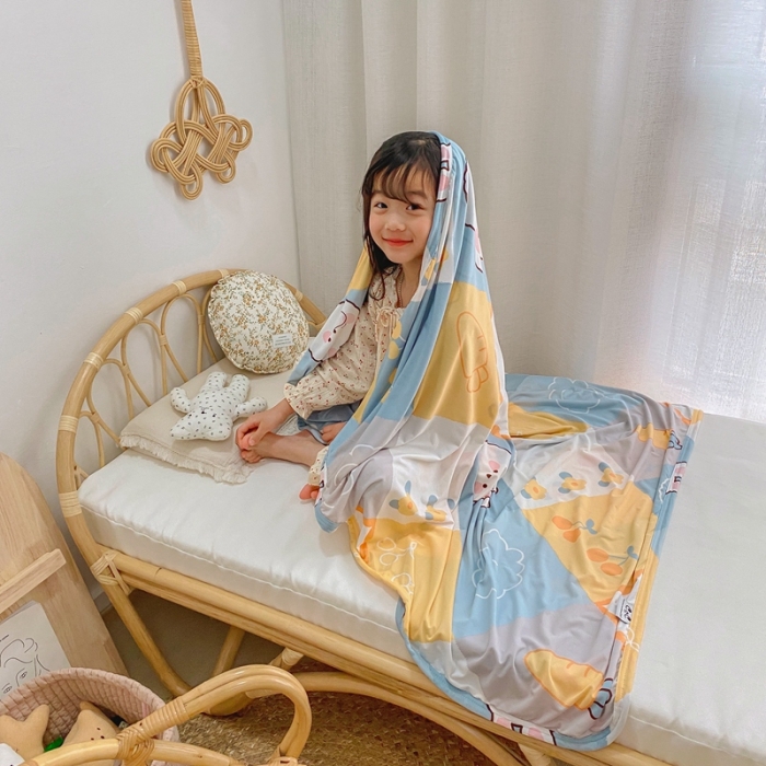 91家纺网 家纺一手货源 找家纺 星期八 2021新款凉感毯 兔子屋