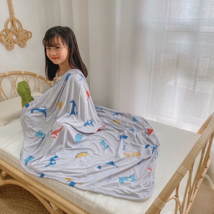 91家纺网 家纺一手货源 找家纺 星期八 2021新款凉感毯 小恐龙