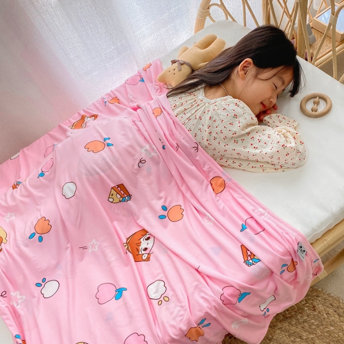 91家纺网 家纺一手货源 找家纺 星期八 2021新款凉感毯 小女孩