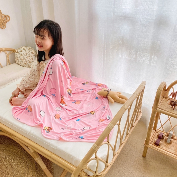 91家纺网 家纺一手货源 找家纺 星期八 2021新款凉感毯 小女孩