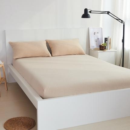 91家纺网 家纺一手货源 找家纺 （总）简煦2025新款全棉色纺针织棉条纹纯色四件套系列1单床笠