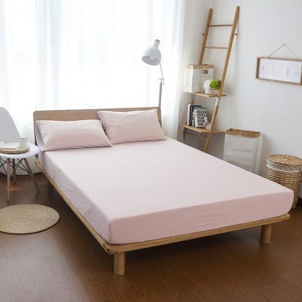 91家纺网 家纺一手货源 找家纺 （总）简煦2025新款全棉色纺针织棉条纹纯色四件套系列2单床笠