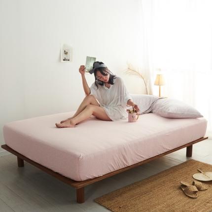 91家纺网 家纺一手货源 找家纺 （总）简煦2025新款全棉色纺针织棉条纹纯色四件套系列2单床笠