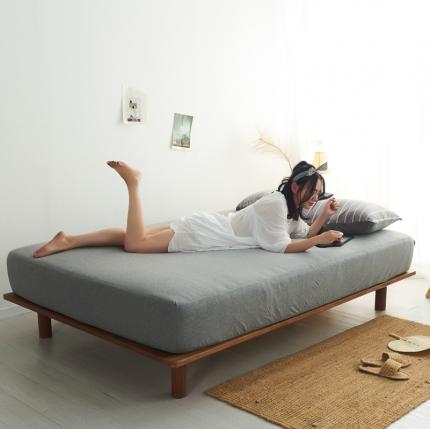 91家纺网 家纺一手货源 找家纺 （总）简煦2025新款全棉色纺针织棉条纹纯色四件套系列2单床笠